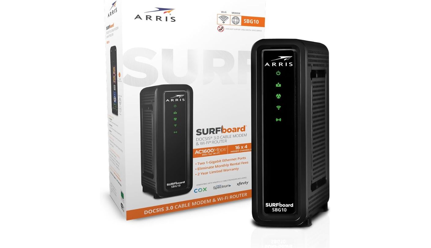ARRIS SURFboard SBG10 modem router combo comcast