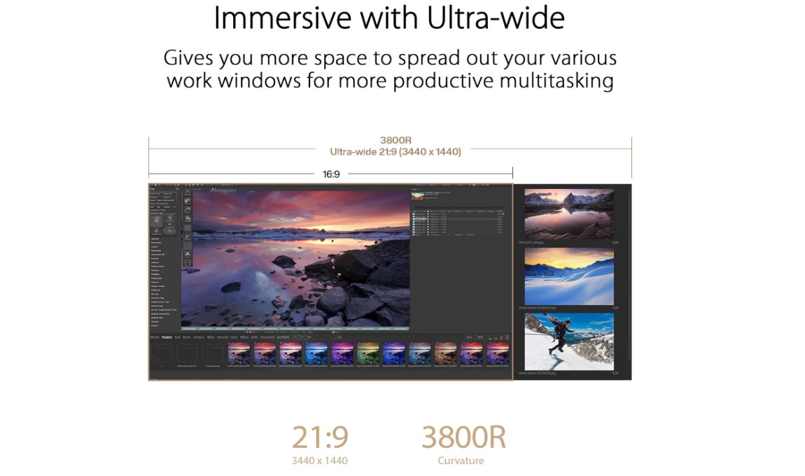 ASUS ProArt Display PA34VCNV ultrawide monitor for productivity