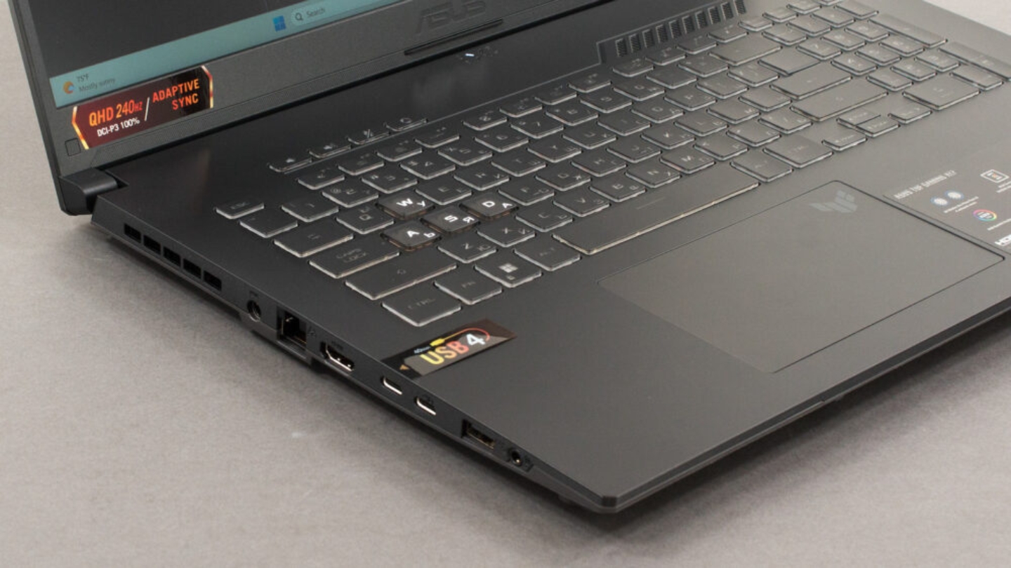 ASUS TUF Gaming A17 laptop for Adobe Premiere under $1500