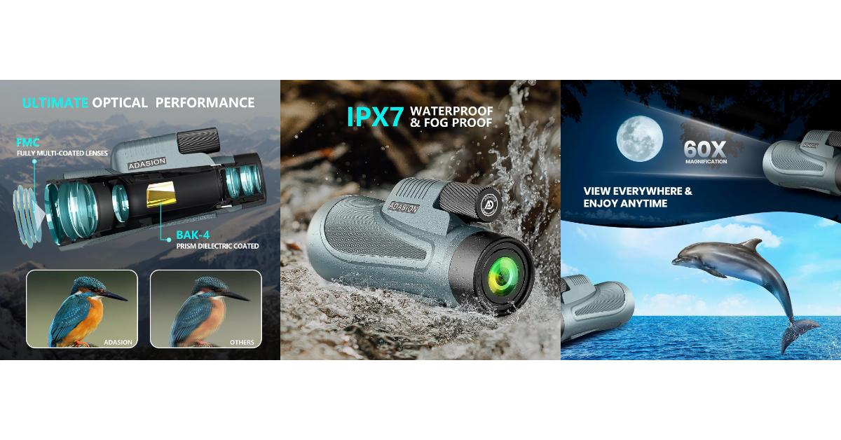 Adasion 12x56 phone monocular