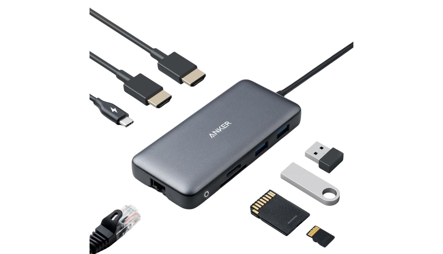 Anker 553 8-in-1 USB-C hub HDMI dual screen