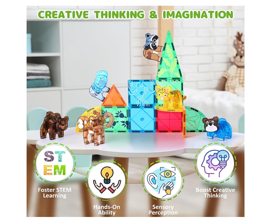 Asago Animals Jungle magnetic construction toys