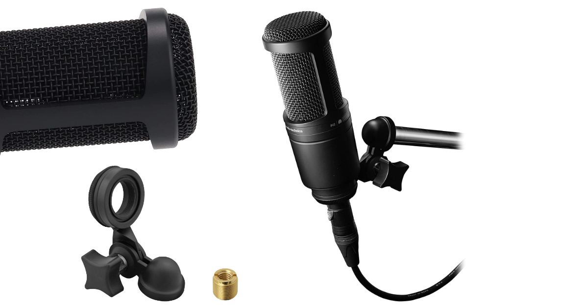 Audio-Technica AT2020 best condenser microphone for vocals