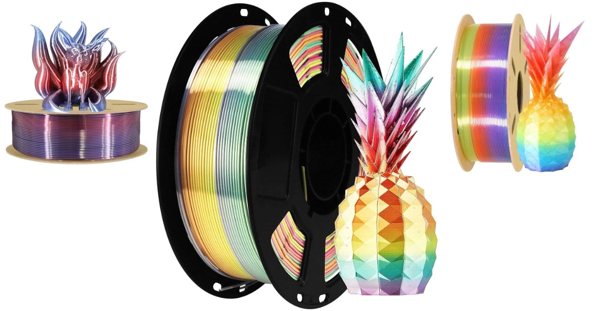 BBLIFE Silk Shiny Multi Color 3d printer filament for miniatures