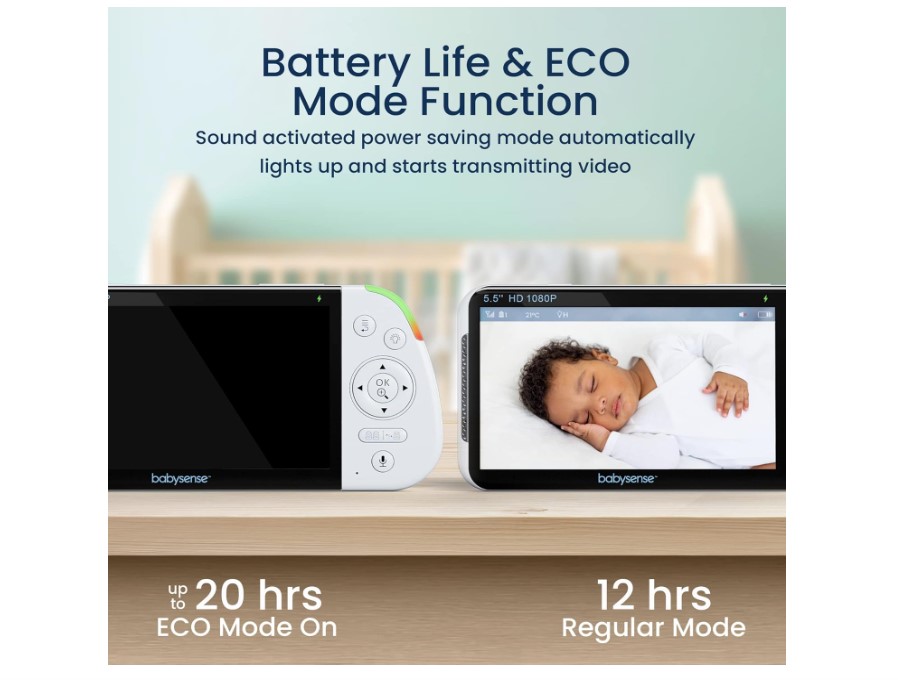 Babysense 5.5 1080p Split-Screen infant monitor