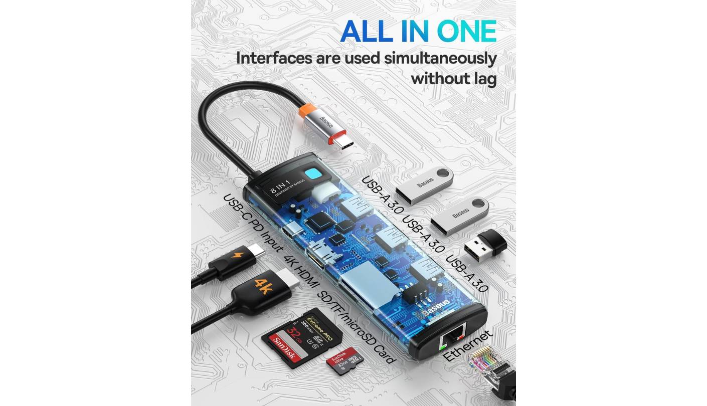 Baseus 8-in-1 MacBook Pro USB-C hub