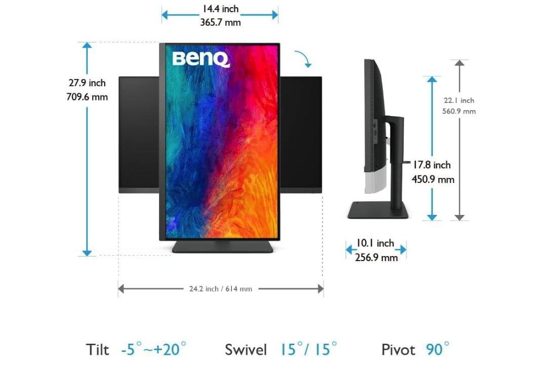 BenQ PD2705U 27 inch vertical monitor