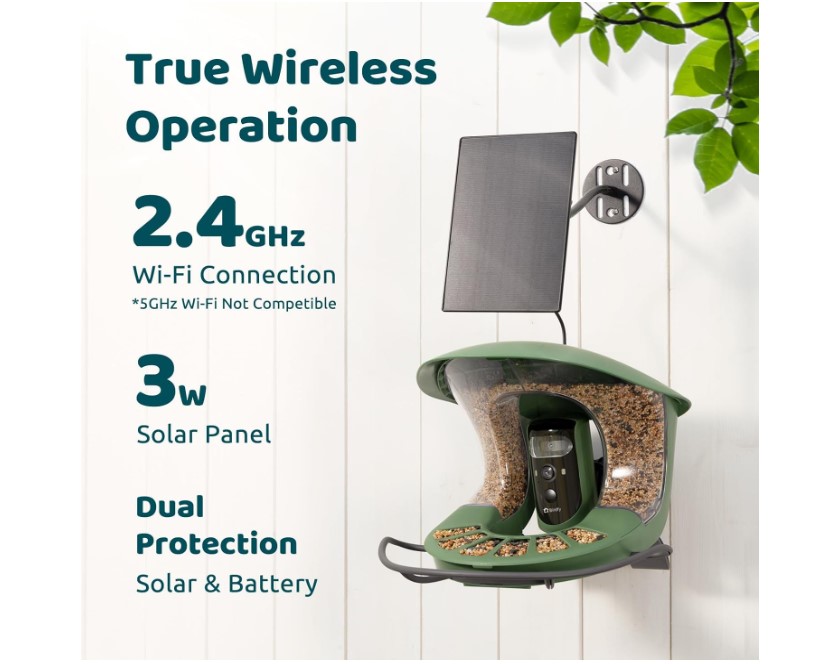Birdfy 2 solar powered smart bird feeder