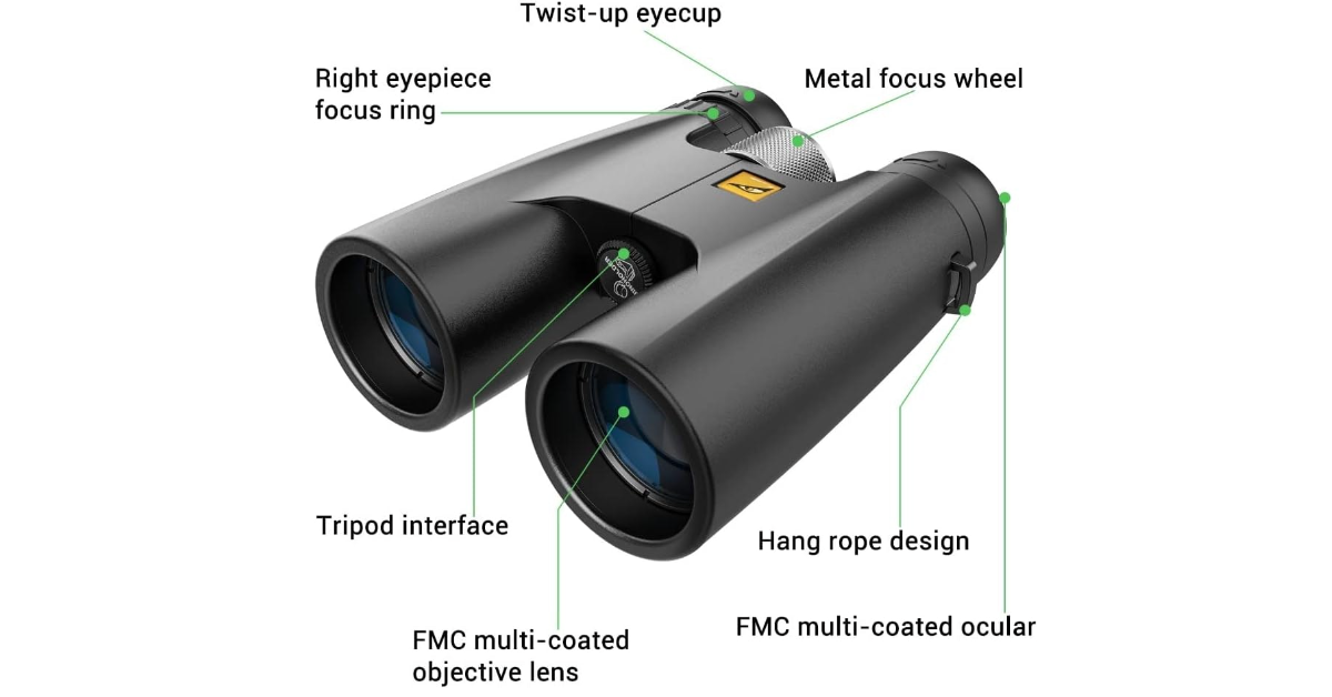 Birds of Prey Optics 10x42 small binoculars for bird watching