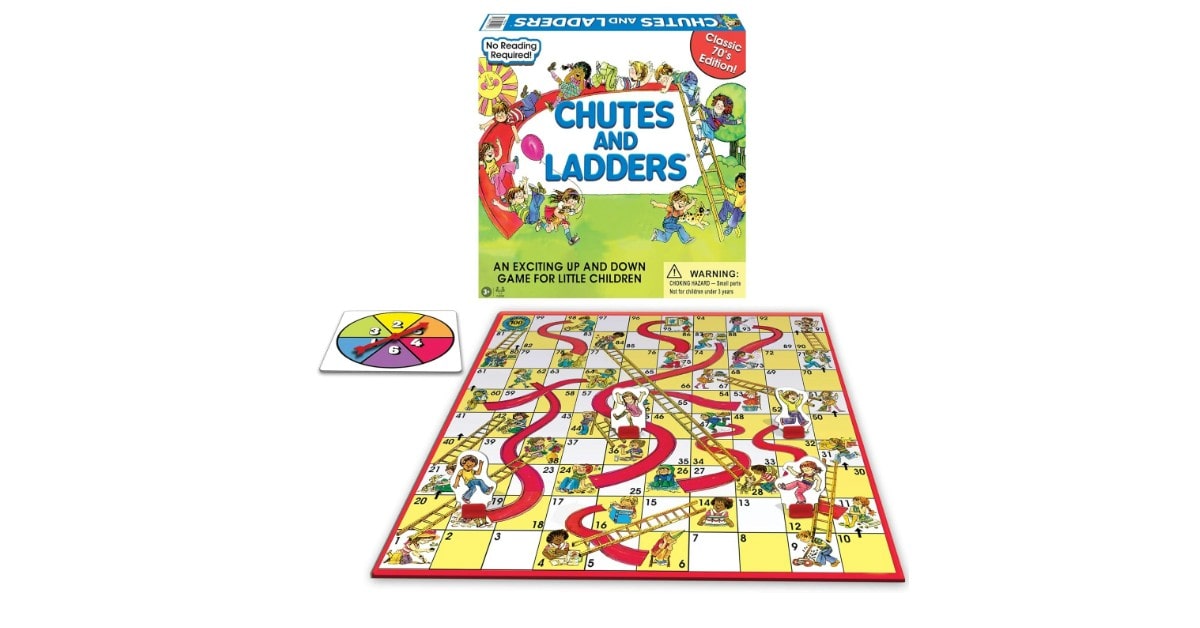 Classic Chutes And Ladders cheap board games under 20 dollars