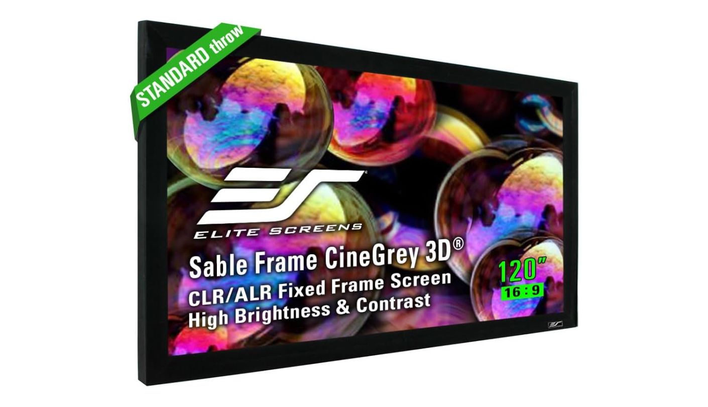 Elite Screens CineGrey 3D ER120DHD3 ALR screen for bright room