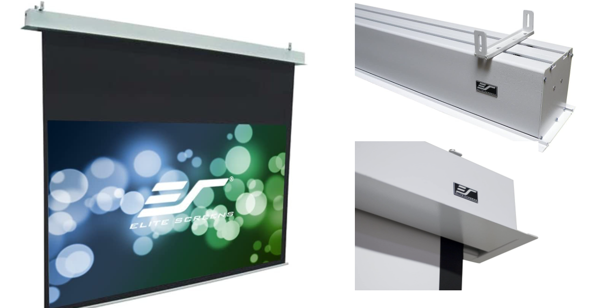 Elite Screens Evanesce Plus best motorized projector screen