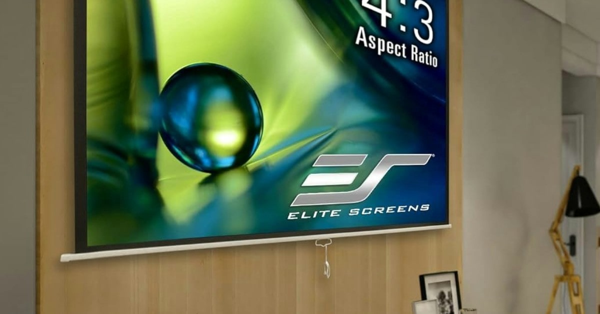 Elite Screens Manual Series projector screen material for 4k