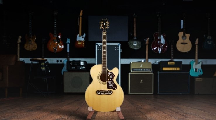Epiphone EJ-200SCE Guitare folk moins de 1000 euros