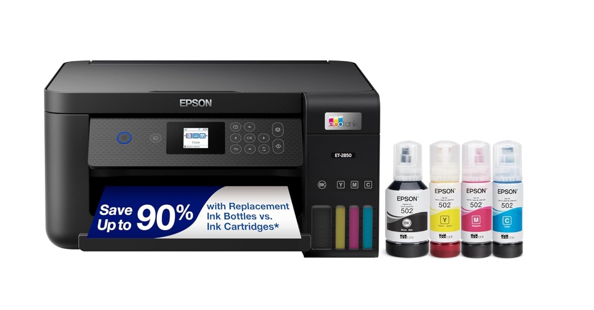 Epson EcoTank ET-2850 reliable printer for envelopes