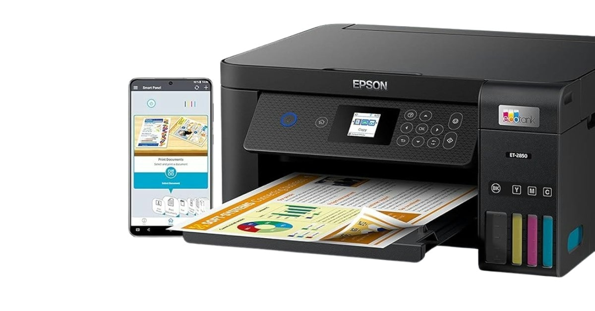 Epson EcoTank ET-2850 top printer for envelopes