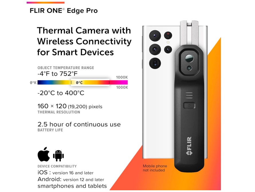 FLIR ONE Edge Pro infrared camera phone