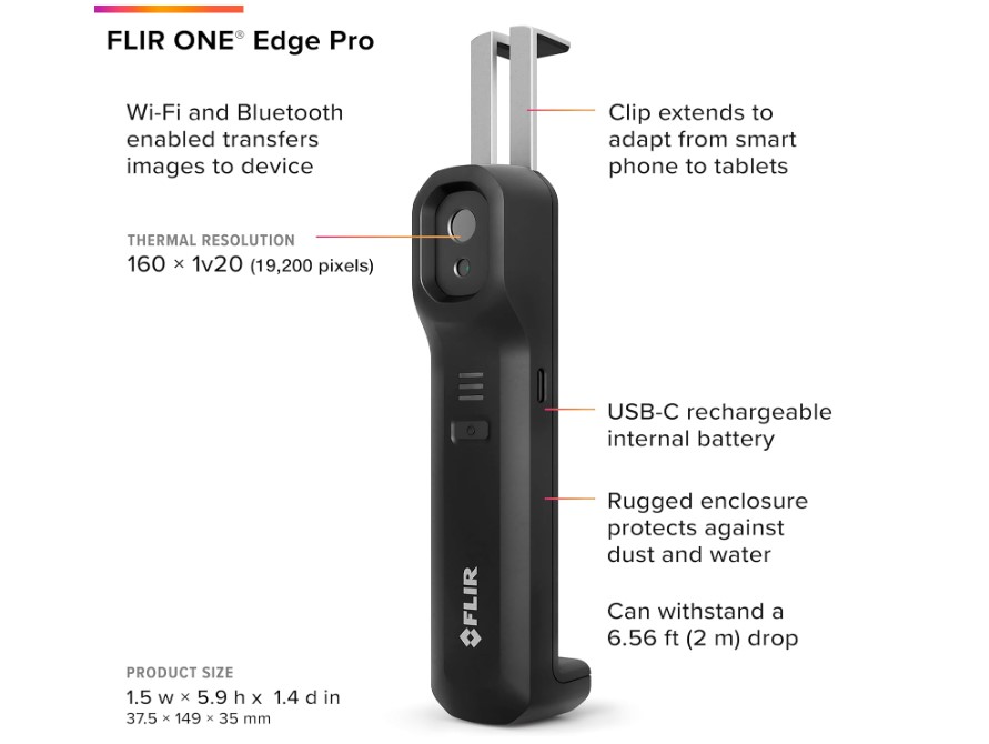 FLIR ONE Edge Pro thermal vision mobile