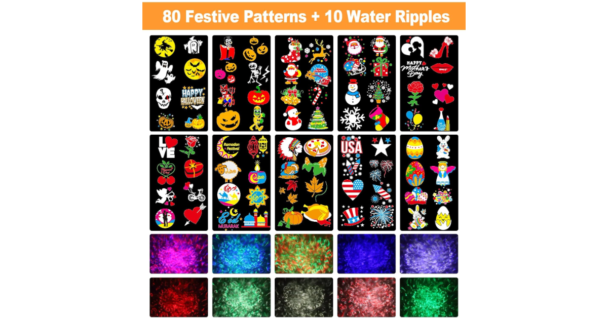 FLITI Projector Lights Outdoor Halloween Decorations  halloween lights outdoor