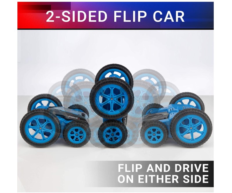 Force1 Tornado Blue LED RC stunt car