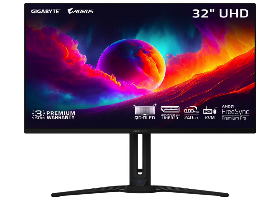GIGABYTE AORUS FO32U2 Pro 4K QD-OLED gaming screen