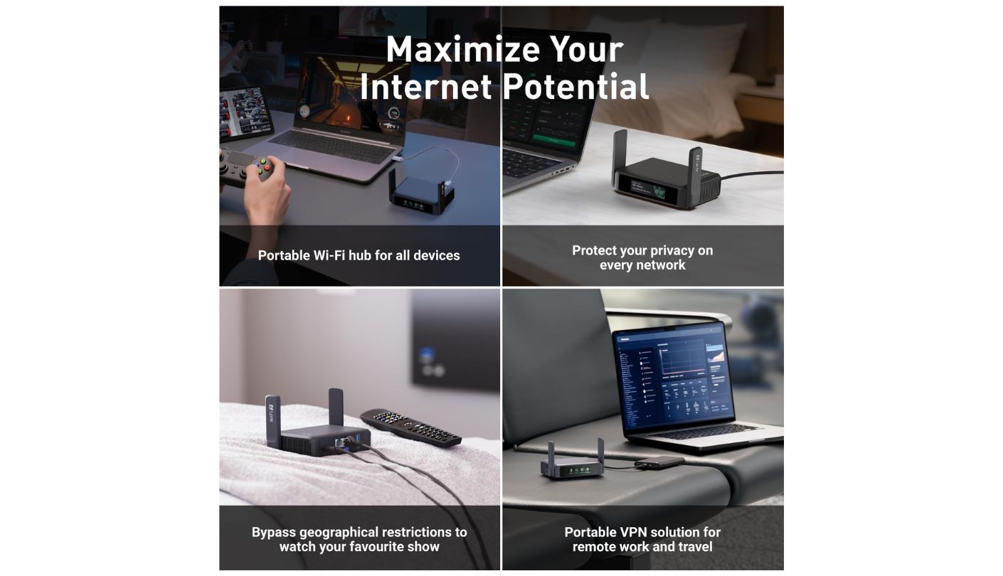 GL.iNet Slate 7 (GL-BE3600) router to extend cruise wifi