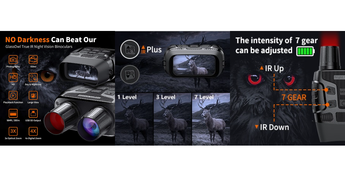 GTHUNDER Digital Night Vision Goggles best stabilized binoculars for boating