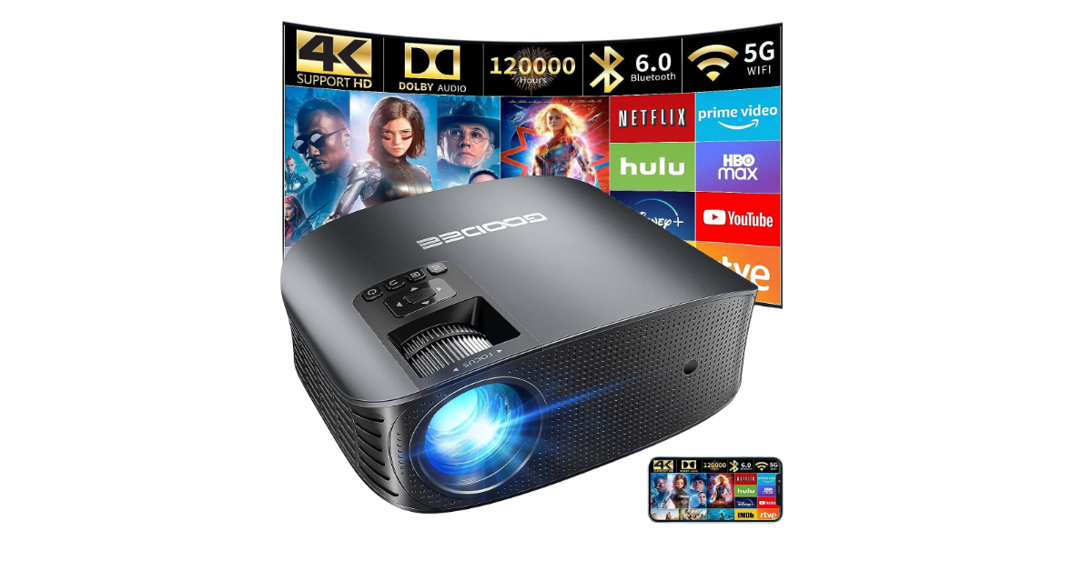 GooDee 4K best roku projector