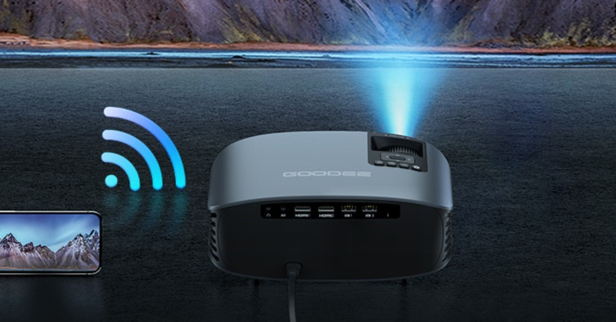 GooDee 4K projector with roku