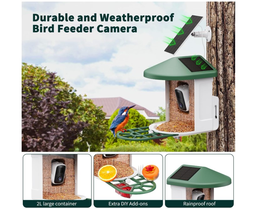 HARYMOR smart bird feeder with camera
