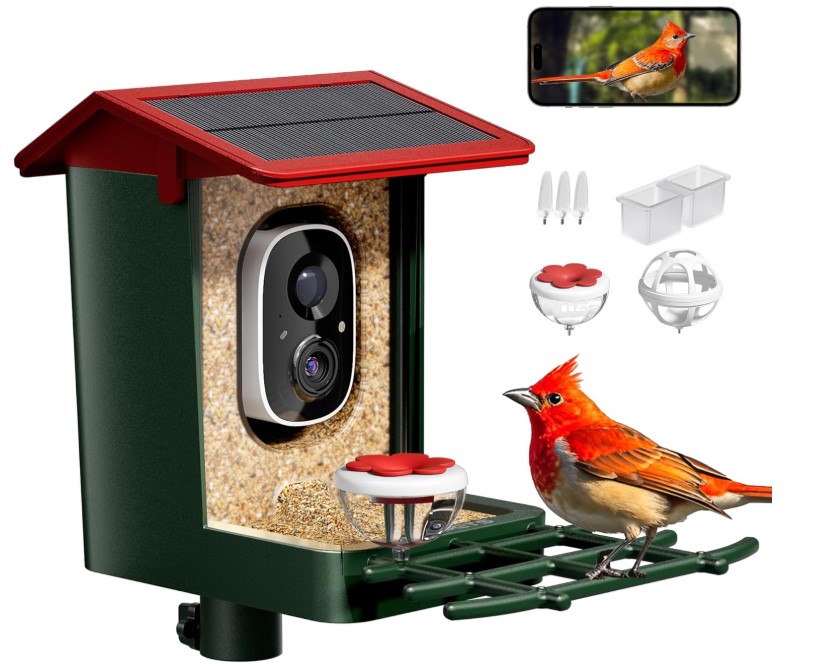 HEAPETS solar powered smart bird feeder