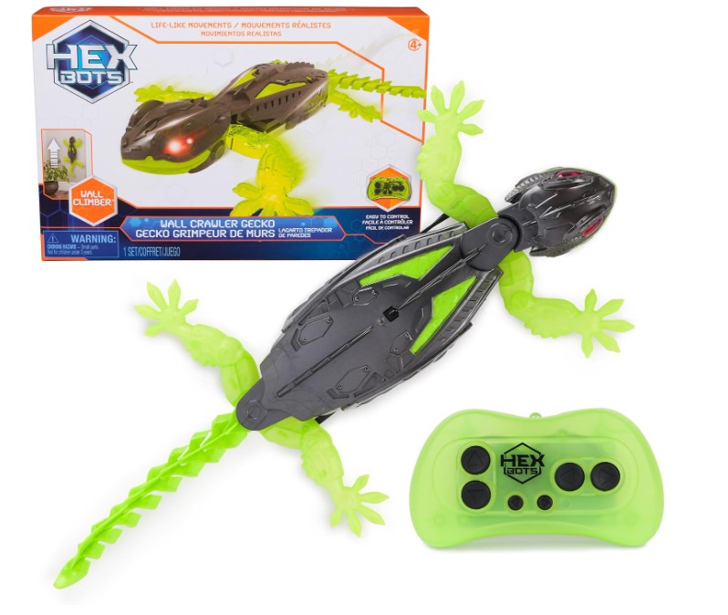 HEX BOTS Wall Crawler Gecko robot toy for kids