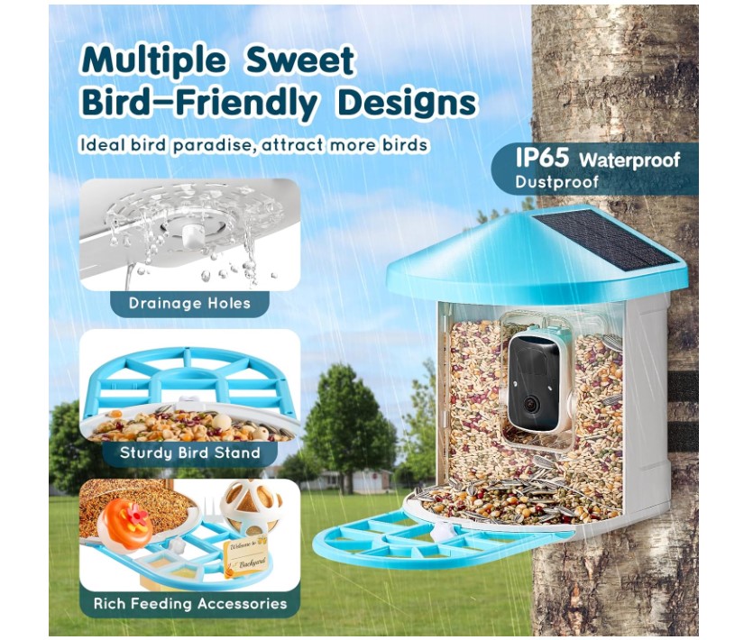 Happybuy Smart Bird Feeder Camera