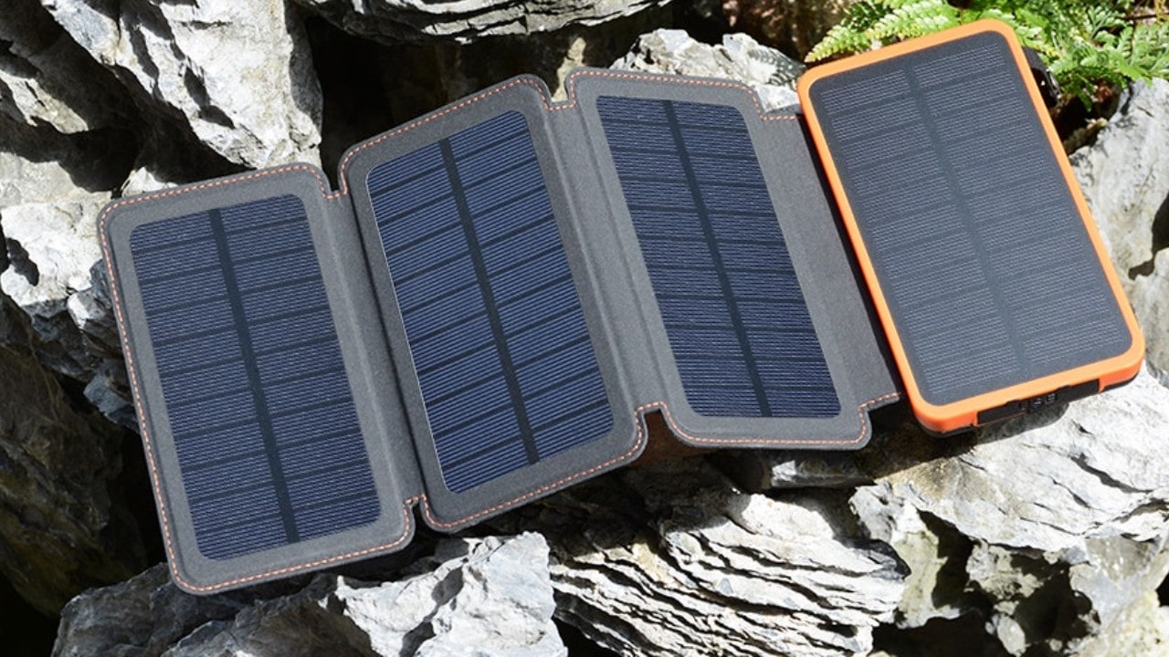 Hiluckey Chargeur solaire Banque d'énergie 25000mAh