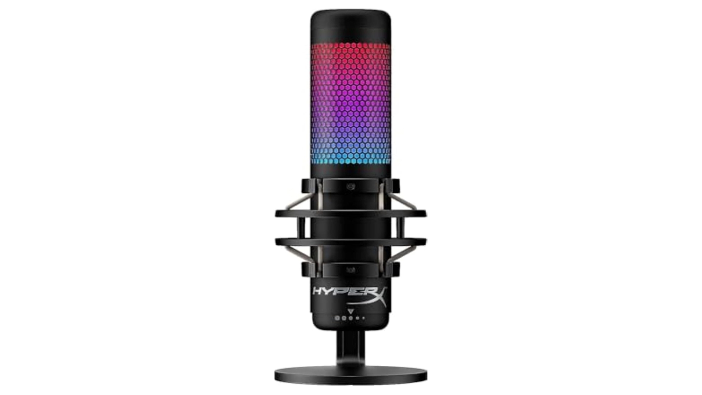 HyperX QuadCast S condenser microphone for home studio