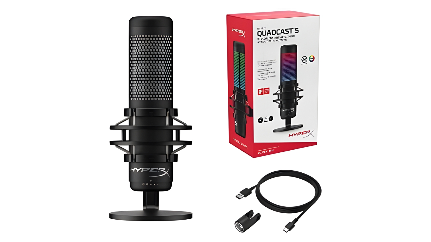 HyperX QuadCast S mic for home recording