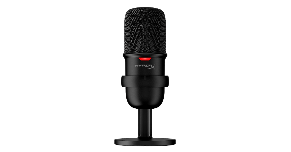 HyperX SoloCast condenser microphone for streaming