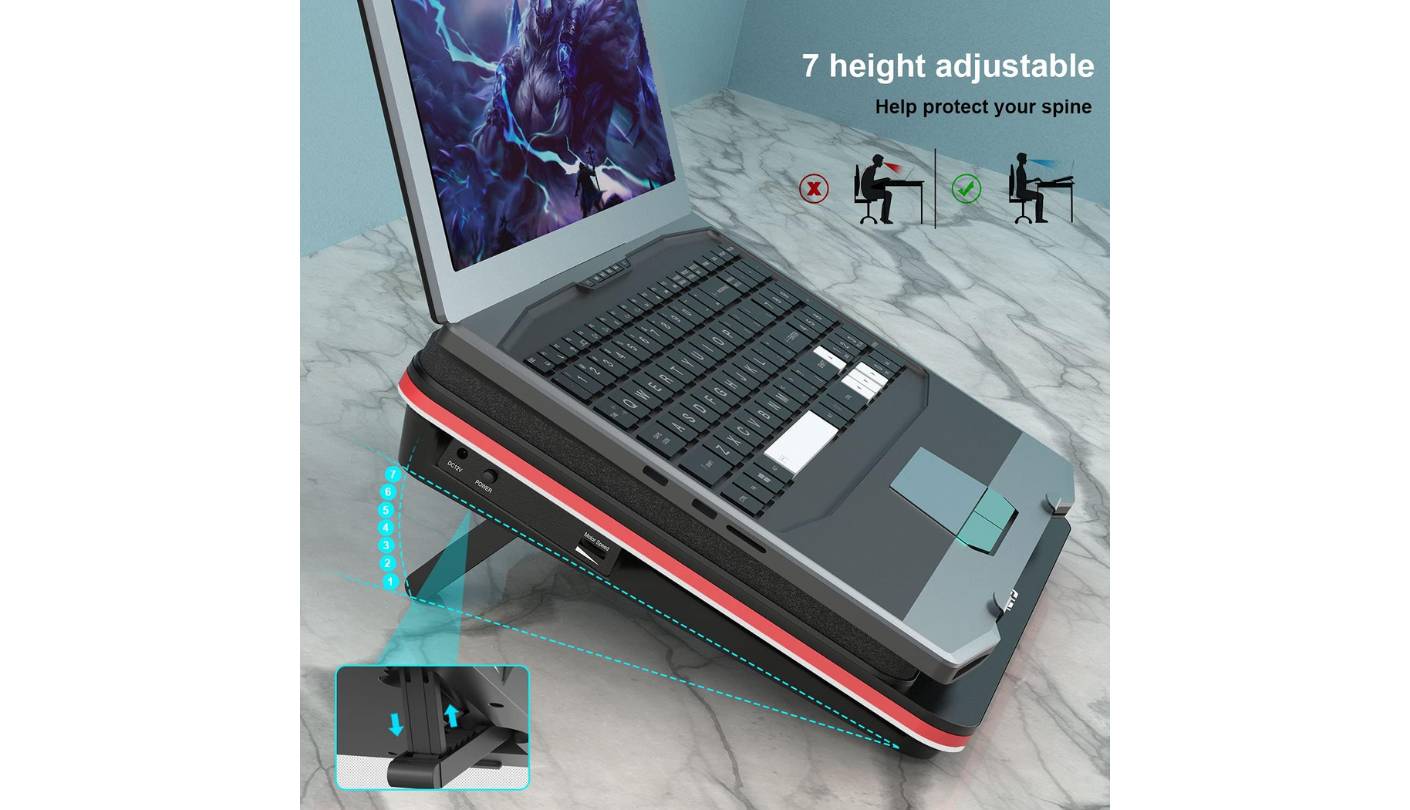 IETS GT500 RGB cooling pad laptop