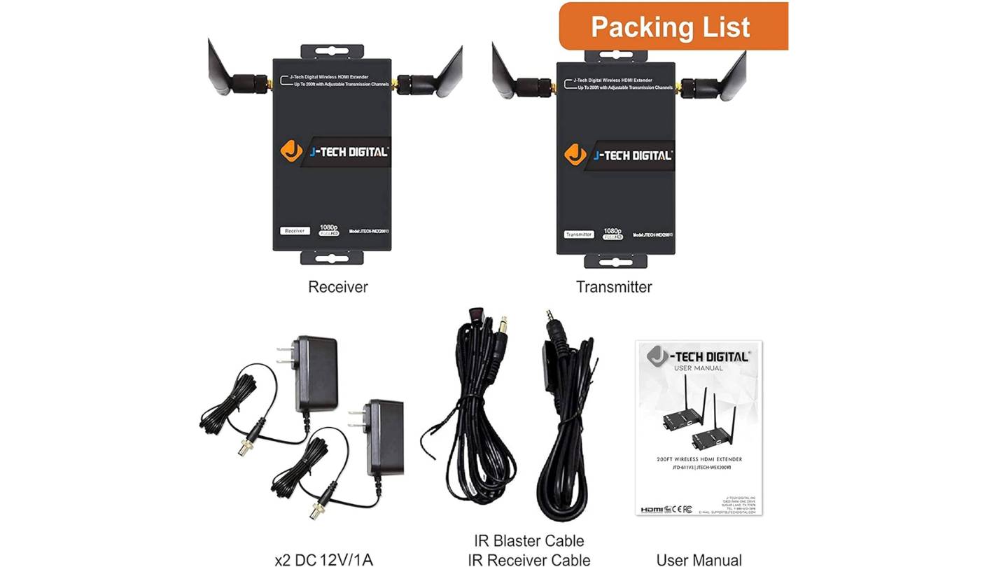 J-Tech Digital WEX200V3 HDMI video sender kit