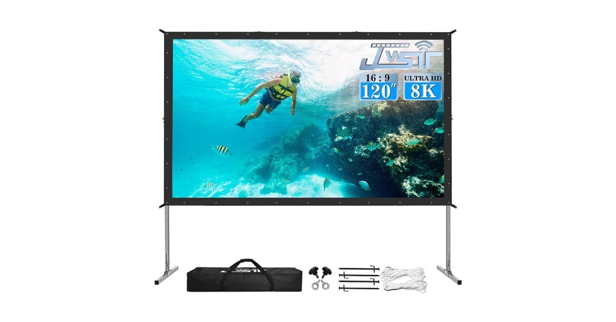 JWSIT portable projector screen with stand