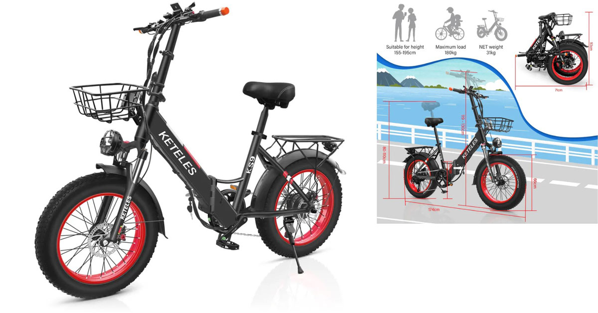 KETELES meilleur vélo électrique pliable pour la livraison