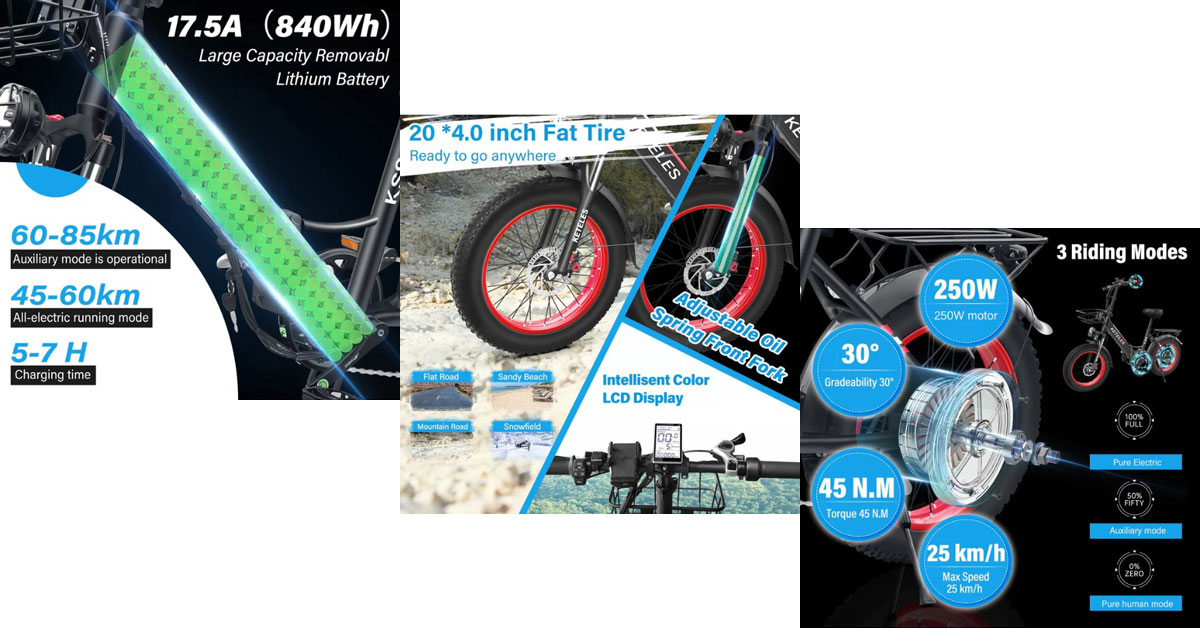 KETELES meilleur vélo électrique pliable pour la livraison de nourriture