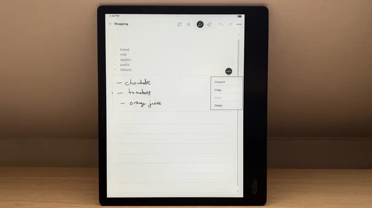 Kobo Elipsa 2E electronic ink notepad