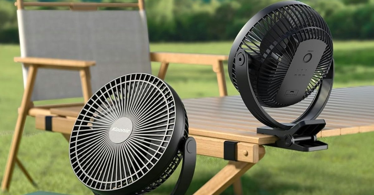 Koonie portable fan for golf cart