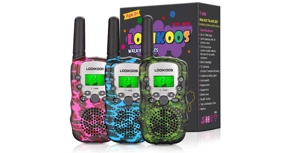 LOOIKOOS kids walkie talkie