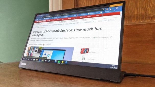 Lenovo ThinkVision M14 mobile display screen