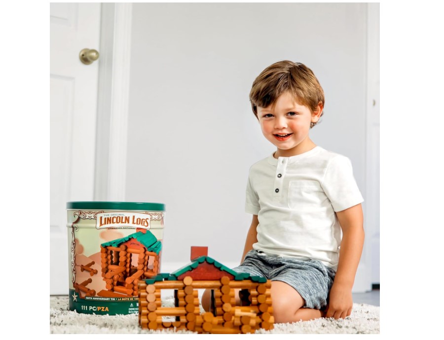Lincoln Logs 100th Anniversary Tin construction toys for boys