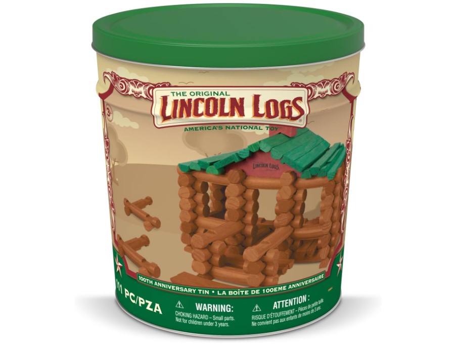 Lincoln Logs 100th Anniversary Tin building toys for boys