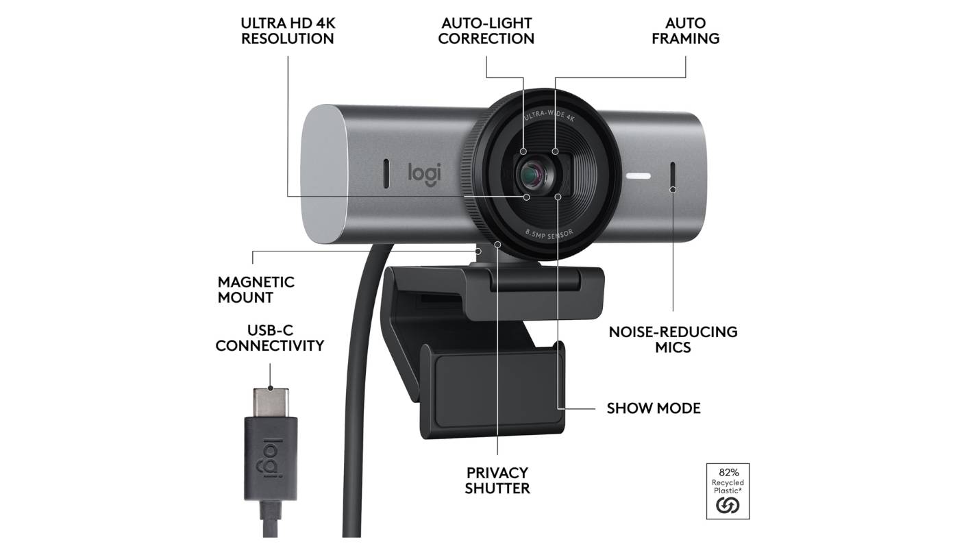 Logitech MX Brio 4K webcam for Twitch streaming