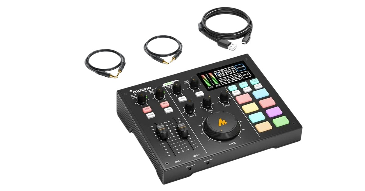Maonocaster AM100 podcast audio mixer